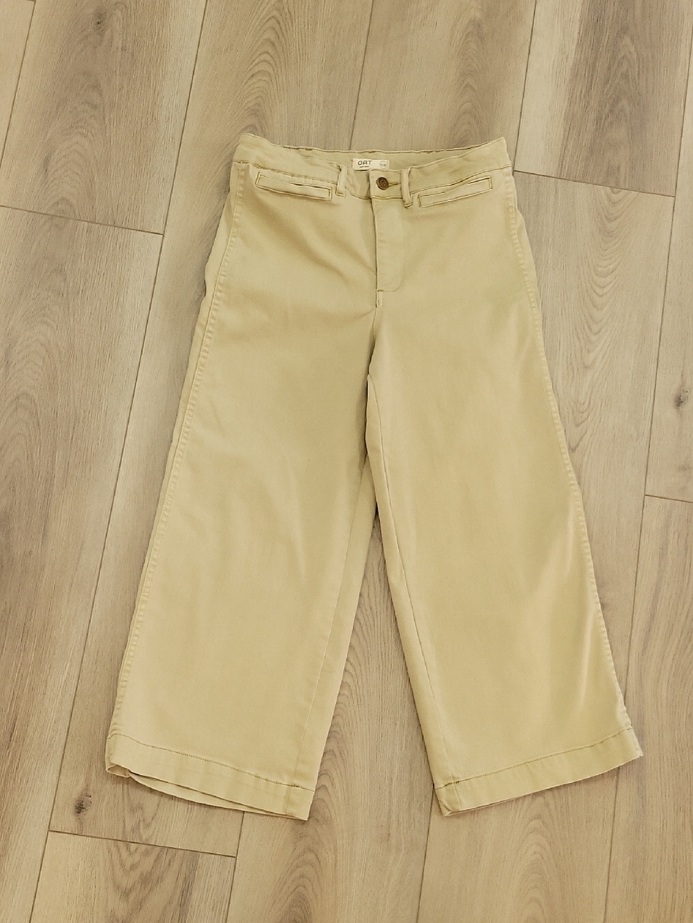 Oat New York Wide-Leg Khaki Trousers